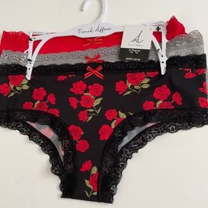 NWT French Affair Panties Bikini 3Pack